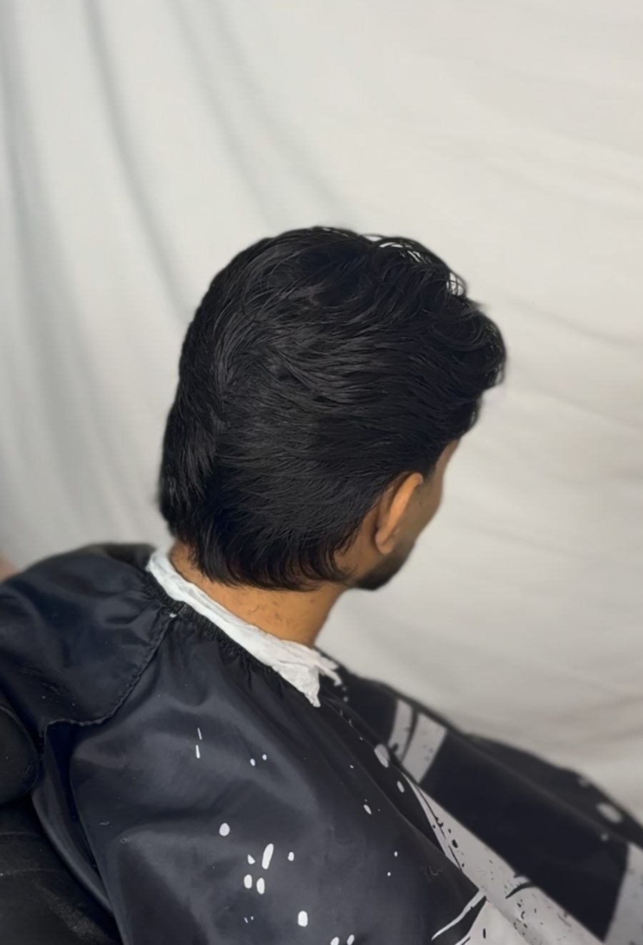 Finished flow-back scissor cut