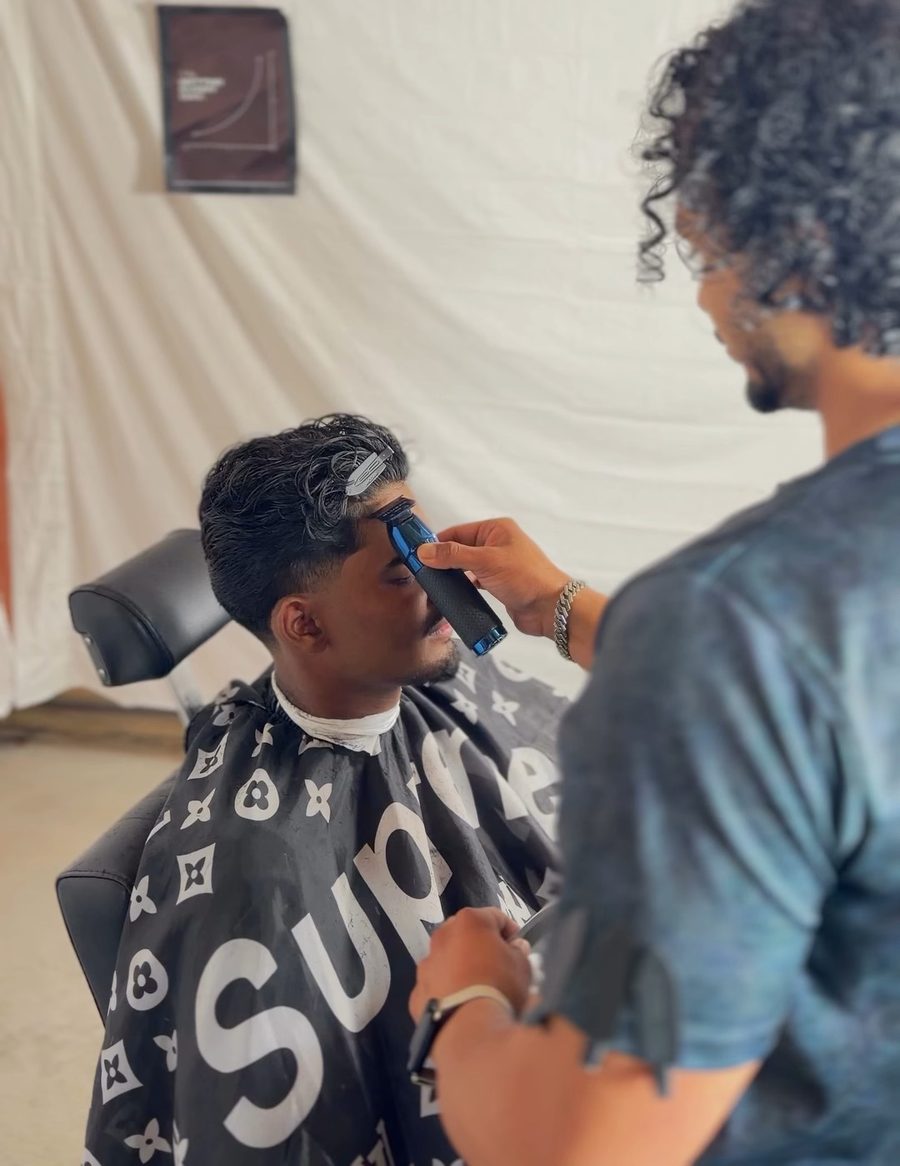 Skin fade with trimmer detail